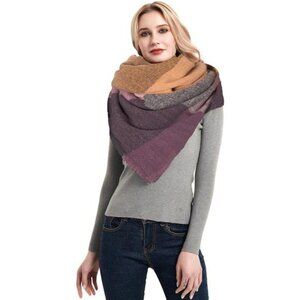 Plaid Scarf Soft Warm Tartan Shawl Cape Blanket Scarves Fashion Wrap
